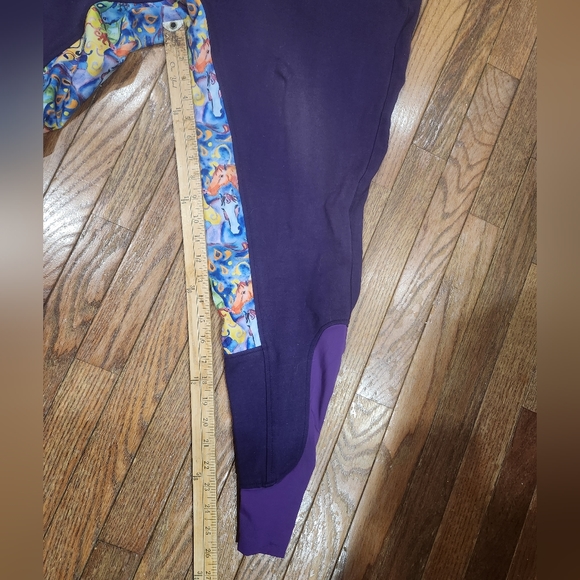 Buckwild Curvy Mare High Waist Breech Purple Painted Ponies Breeches Size 38 - Picture 8 of 12